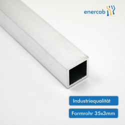 Aluminium-Formrohr 35x35x3mm 1m