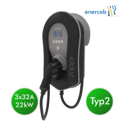 Zappi Charger PV T2 3x32A 22kW schwarz Kabel