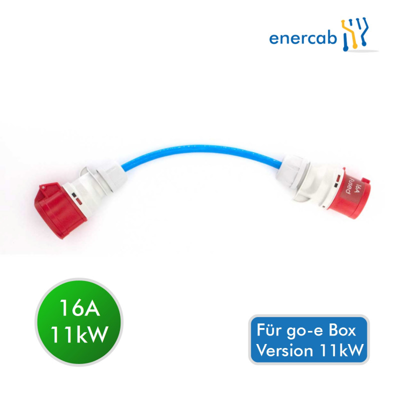 go-e 16A auf 32A CEE Adapter Rot (für 11kW-Charger)