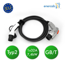 Ladekabel enercab plus Typ2-GB/T 1x32A 7,4kW 6,5m