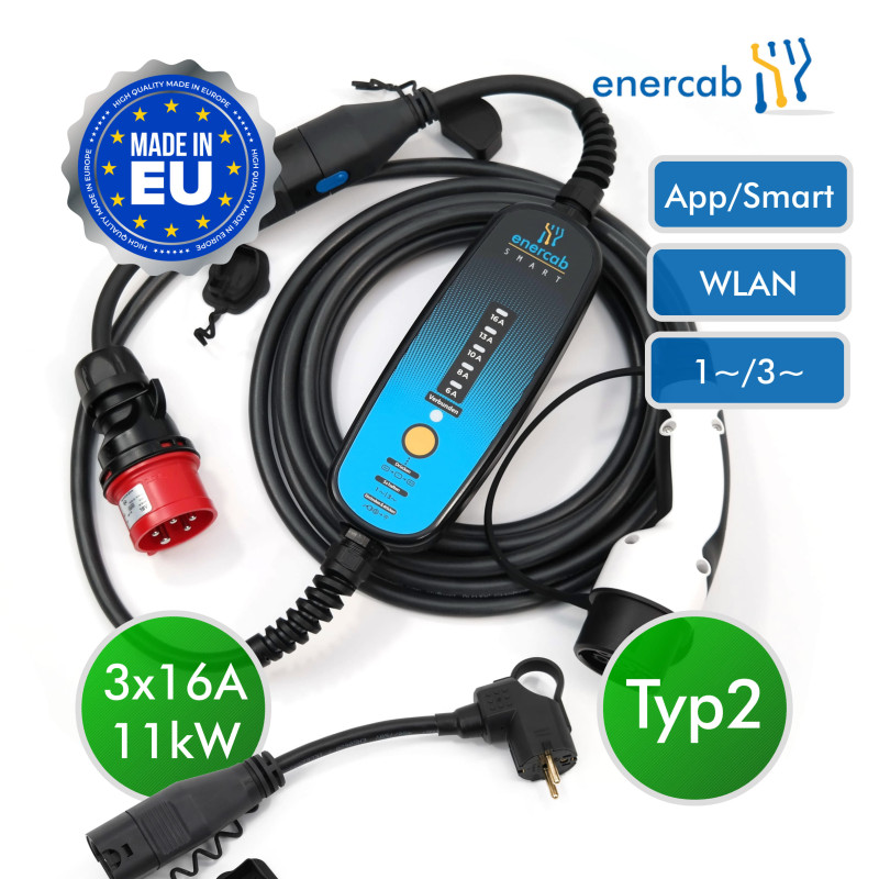 enercab smart PRO 3x16A-400CEE 11kW 6,5m Starkstrom/Schutzkontakt
